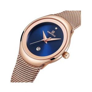 Naviforce Steel Mesh Edition Watch For Women Rose Gold (NF-5004-2)
