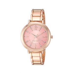 Nine West Crystal Accented Bracelet Women's Watch Rose Gold (NW/2276RORG)