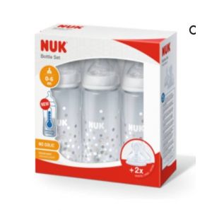 NUK First Choice+ Baby Bottles With Temperature Control (Pack Of 3)