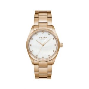 Obaku Chili Fuchsia Watch For Women's Rose Gold (V263LXVWSV)