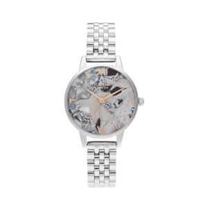 Olivia Burton Abstract Florals Women's Watch Silver (OB16VM38)