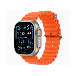 Apple Watch Ultra 2 49mm Titanium Case With Ocean Band-Orange-GPS