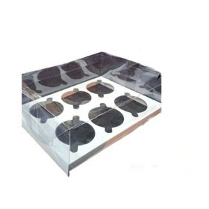 Packzypk Transparent Box For 4 Cupcake 6x9x3 (Pack Of 20)
