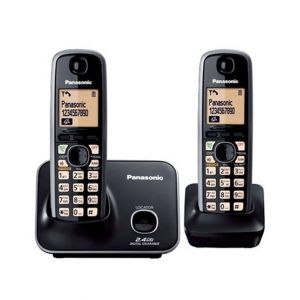 Panasonic 2.4GHz Digital Twin Cordless Phone Black (KX-TG3712)