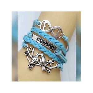 Scenic Accessories Multi Layered Leather Love Note Bracelet (SAB-012)