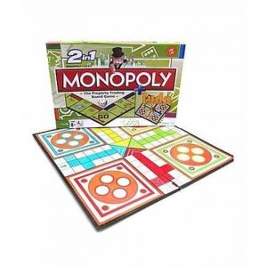 Pen&Paper 2-In-1 Monopoly + Ludo Board Games