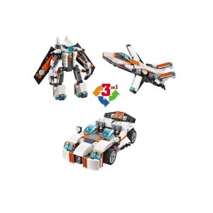 Planet X 3 in 1 Car and Spoiler Jet Building Block Construction Set Toys (PX-11203)