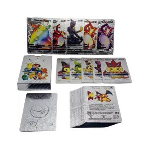 Planet X 55 PCS Silver Foil Rare Cards Packs Set Toy For Boys (PX-11529)