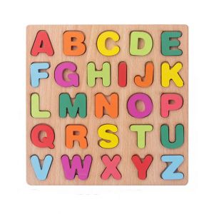 Planet X Capital ABC Alphabets Thick Wooden 3D Puzzle Board - 20 cm (PX-11124)
