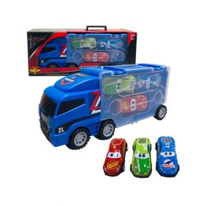 Planet X Mcqueen Container Truck With 3 Dinky Cars (PX-11939)