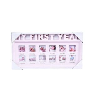 Planet X My First Year Baby Wooden Pictures Frame - White (PX-11958)