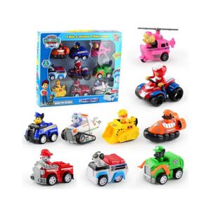 Planet X Paw Patrol Dog Rescue Pull Back Cars 9 Pieces (PX-11597)