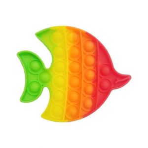 Planet X Pop Bubble Fidget Rainbow Angel Fish Silicone Toy (PX-11115)