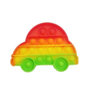 Planet X Pop Bubble Fidget Rainbow Car Silicone Toy (PX-11113)