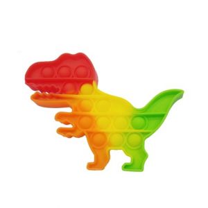 Planet X Pop Bubble Fidget Rainbow Dinosaur Silicone Toy (PX-11114)