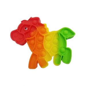 Planet X Pop Bubble Fidget Rainbow Horse Silicone Toy (PX-11116)