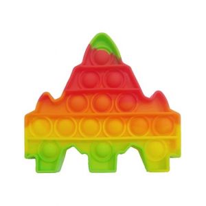 Planet X Pop Bubble Fidget Rainbow Rocket Mountain Silicone Toy (PX-11118)