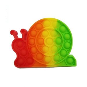 Planet X Pop Bubble Fidget Rainbow Snail Silicone Toy (PX-11112)