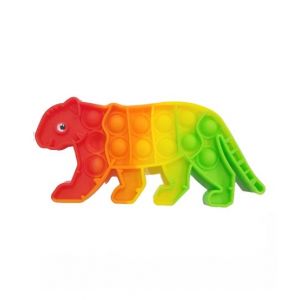 Planet X Pop Bubble Fidget Rainbow Tiger Silicone Toy (PX-11123)