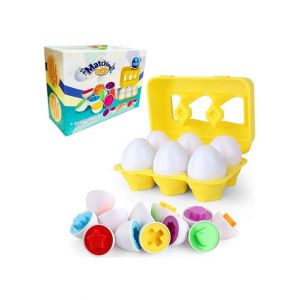 Planet X Shapes and Colors Matching Eggs Toy – Set of 6 Eggs (PX-11512)