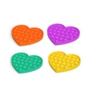 Planet X Silicone Pop It Toy Heart Multi Colors (PX-11088)