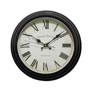 Premier Home Black Lined Rim Wall Clock (2200615)