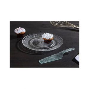 Premier Home Clear Glass Cake Plate And Slice (1402624)