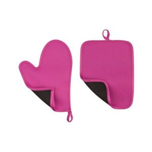 Premier Home Oven Glove and Pot Holder Set Hot Pink (0806552)
