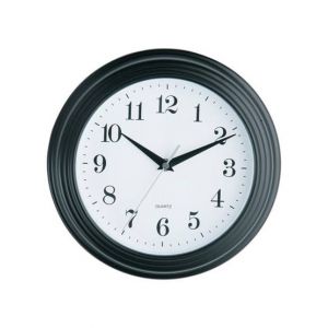 Premier Home Vintage Black Plastic Wall Clock (2200420)
