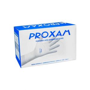 Proxam Powdered Latex Examination Gloves Medium Size 