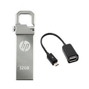 Punjab Electronic HP 32GB Flash Drive With OTG Cable