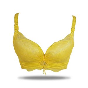 Purple Bag Fancy Soft Padded Wired less Bra For Women Yellow (OFW0033)