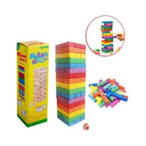 Planet X Jenga Wooden Stacking Tower Board Game For Kids (PX-11332)
