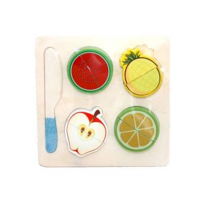 Planet X Wooden Puzzle Fruit Cutting Apple Set 5-pcs (AG-9045)