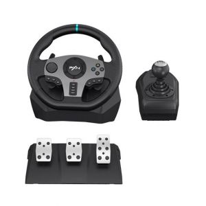 PXN-V9 900 Car Racing Game Steering Vibration Wheel With Pedal