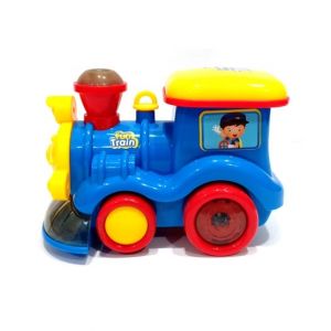 Quickshopping Fun Train Toy With Smoke Action For Kids Blue (ZR121)