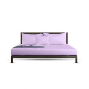 Rainbow Linen Bed Sheet Set Full Size Lilac (Pack Of 3)