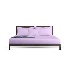Rainbow Linen Bed Sheet Set King Size Lilac (Pack Of 3)
