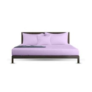 Rainbow Linen Bed Sheet Set Twin Size Lilac (Pack Of 3)