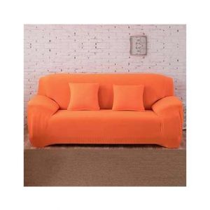 Rainbow Linen Jersey Sofa Cover 1 Seater Coral