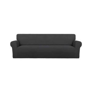 Rainbow Linen Jersey Sofa Cover 2 Seater Dark Gray