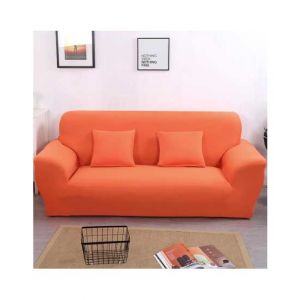 Rainbow Linen Jersey Sofa Cover 3 Seater Coral