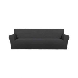 Rainbow Linen Jersey Sofa Cover 3 Seater Dark Gray