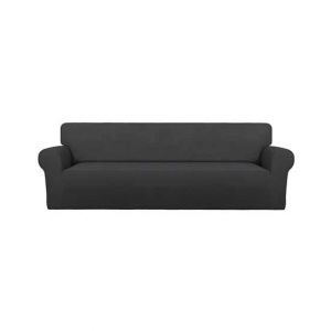 Rainbow Linen Jersey Sofa Cover 4 Seater Dark Gray