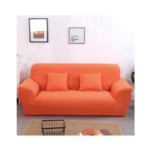 Rainbow Linen Jersey Sofa Cover 5 Seater Coral