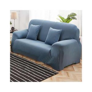 Rainbow Linen Jersey Sofa Cover 6 Seater Light Blue
