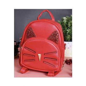 Rangoon Cat Face Mini Backpack For Women Red
