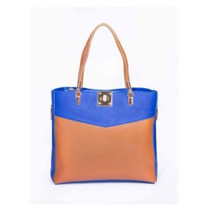 Rangoon Double Handle Tote Bag For Women Blue/Brown