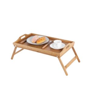 Raza Shop Bamboo Wood Foldable Bed Table