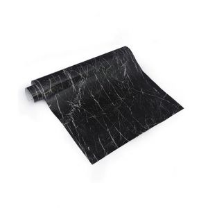 Raza Shop Self Adhesive Marble Sheet For Kitchen - Black